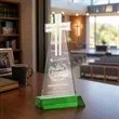 Cross Award - Green | https://www.bestnamebadges.com