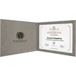 Gray Leatherette Certificate Holder | https://www.bestnamebadges.com