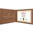 Leatherette Rustic/Gold Certificate Holder | https://www.bestnamebadges.com
