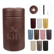 Portable Leather Cigar Humidor Tube W/ Hygrometer | https://www.bestnamebadges.com