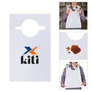 23.6"x11.8" Disposable Clear Plastic Adult Bibs