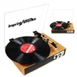Portable Bluetooth Record Player with Acrylic Dust Cover | https://www.bestnamebadges.com