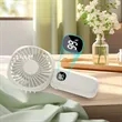 Mini Handheld Fan with LED Display & USB Rechargeable Design | https://www.bestnamebadges.com