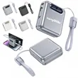 35W 10000mAh Power Bank with Built-in Cable and LED Display | https://www.bestnamebadges.com
