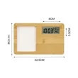 Bamboo Digital Clock with LED Display and Night Light | https://www.bestnamebadges.com