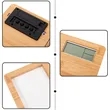 Bamboo Digital Clock with LED Display and Night Light | https://www.bestnamebadges.com