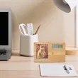 Bamboo Digital Clock with LED Display and Night Light | https://www.bestnamebadges.com