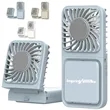 Foldable Portable Mini Fan with Phone Stand | https://www.bestnamebadges.com