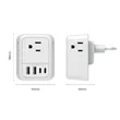 Foldable Universal Power Adapter with USB and Type-C Ports | https://www.bestnamebadges.com