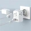 Foldable Universal Power Adapter with USB and Type-C Ports | https://www.bestnamebadges.com