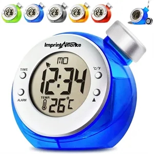 Digital Alarm Clock with LCD Display and Compact Design