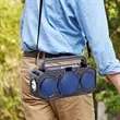 Solar Powered Bluetooth Speaker with Flashlight and Strap | https://www.bestnamebadges.com