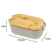 Eco-Friendly Wheat Straw Bento Lunch Box Set w/ Lid & Cup | https://www.bestnamebadges.com