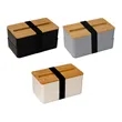 Double-Layer Bento Lunch Box w/ Lid Phone Stand& Utensil Set | https://www.bestnamebadges.com