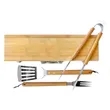3-Piece Stainless Steel BBQ Tool Set w/ Handles & Case | https://www.bestnamebadges.com