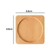 Natural Solid Wood Coaster with Raised Rim | https://www.bestnamebadges.com