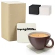 Premium Thickened Absorbent Paper Square Coaster | https://www.bestnamebadges.com