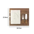 Acacia Wood & Marble Cheese Board Set w/ Integrated Tools | https://www.bestnamebadges.com