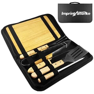 BBQ & Carving Knife Set with Cutting Board in Carrying Case