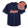 Custom Mesh Fabric Button Down Baseball Jersey For Men's | https://www.bestnamebadges.com