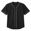Custom Mesh Fabric Button Down Baseball Jersey For Men's | https://www.bestnamebadges.com
