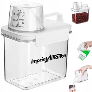 Dry Food Storage Container w/ Pour Spout & Measuring Cup Lid