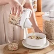 Dry Food Storage Container w/ Pour Spout & Measuring Cup Lid | https://www.bestnamebadges.com