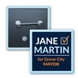 Square Button w/ Pin | https://www.bestnamebadges.com