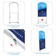 38" x 90" Double Sided Fabric Display Banner With Arch Top | https://www.bestnamebadges.com