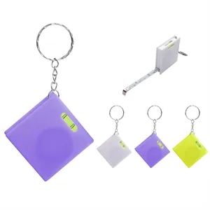 3Ft Square Tape Measure Keychain With Level