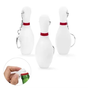 Bowling Pin Bottle Opener Keychain