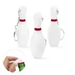 Bowling Pin Bottle Opener Keychain | https://www.bestnamebadges.com