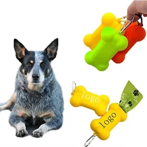 Silicone Bone Shaped Dog Waste Bag Holder