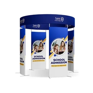 360 View 4 Panel Photo Booth Enclosure Hardware 10ft