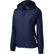 Sport-Tek Women's Colorblock Hooded Raglan Jacket. | https://www.bestnamebadges.com