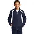 Sport-Tek Youth Colorblock Raglan Jacket. | https://www.bestnamebadges.com