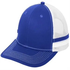 Port Authority Two-Stripe Snapback Trucker Cap.