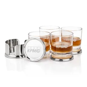 Baldoni Coasters & Baldwin On-the-Rocks Set