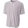 A4 Short Sleeve Full-Button Baseball Top | https://www.bestnamebadges.com