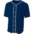 A4 Short Sleeve Full-Button Baseball Top | https://www.bestnamebadges.com