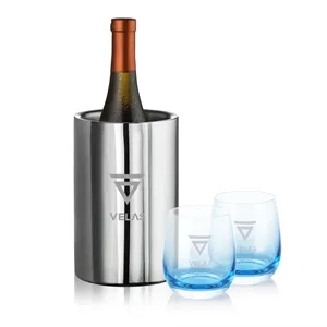 Jacobs Wine Cooler & Soudan Blue Stemless Wine