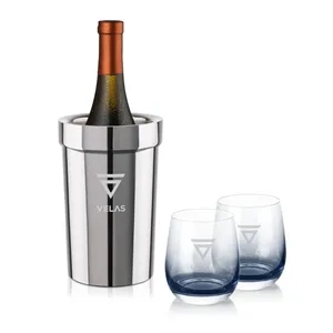 Milano Wine Cooler & Soudan Smoke Stemless Wine