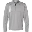 Adidas Men's 3-Stripes Double-Knit Quarter-Zip Pullover -... | https://www.bestnamebadges.com