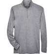 UltraClub Men's Cool & Dry Heathered Performance Quarter-Zip | https://www.bestnamebadges.com