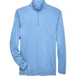 UltraClub Men's Cool & Dry Heathered Performance Quarter-Zip | https://www.bestnamebadges.com