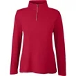 CORE365 Ladies' Fusion ChromaSoft™ Pique Quarter-Zip | https://www.bestnamebadges.com