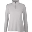CORE365 Ladies' Fusion ChromaSoft™ Pique Quarter-Zip | https://www.bestnamebadges.com