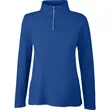 CORE365 Ladies' Fusion ChromaSoft™ Pique Quarter-Zip | https://www.bestnamebadges.com