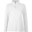 CORE365 Ladies' Fusion ChromaSoft™ Pique Quarter-Zip | https://www.bestnamebadges.com