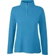 CORE365 Ladies' Fusion ChromaSoft™ Pique Quarter-Zip | https://www.bestnamebadges.com